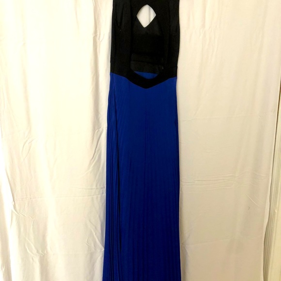 Laundry by Shellli Sargali Los angels pleated chiffon gown : maxi dress blue - Picture 9 of 11